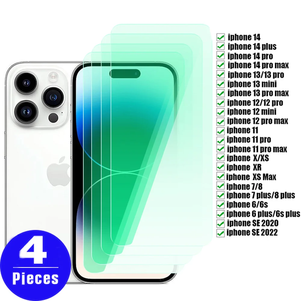 Защитная пленка 9H Green Eye для iphone 14 pro 13 12 SE 2022 11 8 7 X XS max XR 6 6S plus mini, 4 шт., закаленное стекло
Защитная пленка 9H Green Eye для iphone 14 pro 13 12 SE 2022 11 8 7 X XS max XR 6 6S plus mini, 4 шт., закаленное стекло