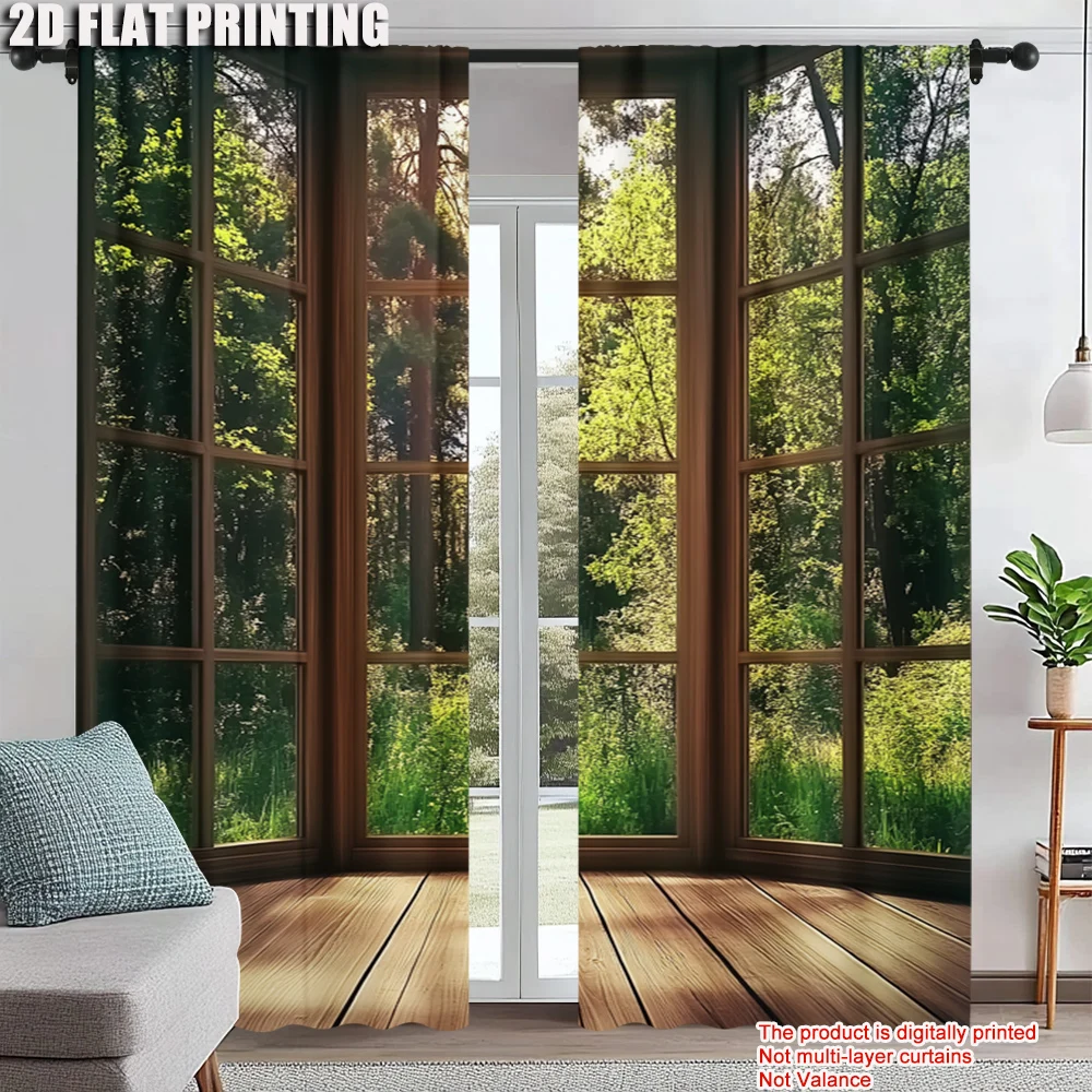 2Pcs Forest Scenery Printed Window Curtains Rod Pocket Decorative Window Drapes Window Treatments For Bedroom Living Room Home
2Pcs Forest Scenery Printed Window Curtains Rod Pocket Decorative Window Drapes Window Treatments For Bedroom Living Room Home