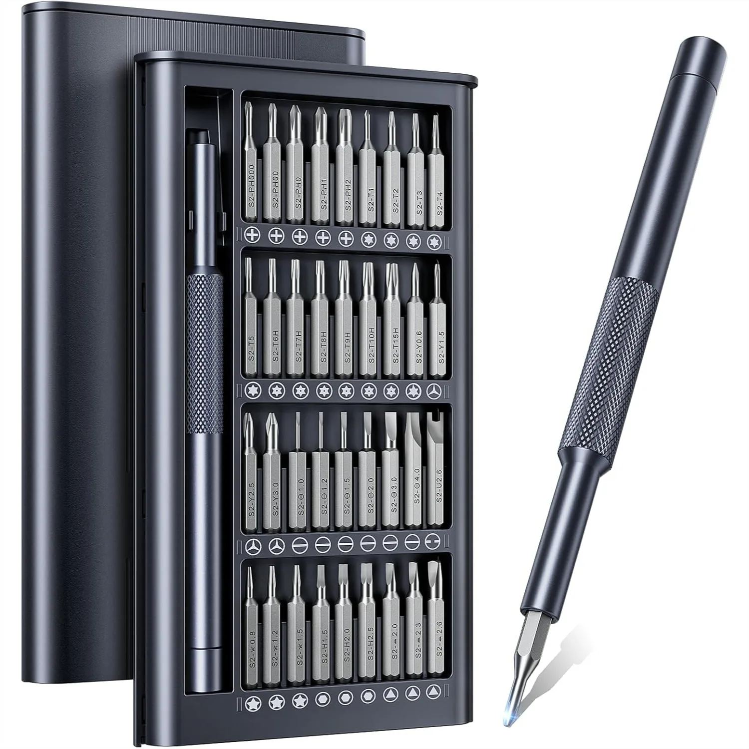 37-in-1 Precision Screwdriver Set, Magnetic Mini Repair Tool Kit for Phone, Computer, Watch, Laptop, Macbook, Eyeglass
37-in-1 Precision Screwdriver Set, Magnetic Mini Repair Tool Kit for Phone, Computer, Watch, Laptop, Macbook, Eyeglass