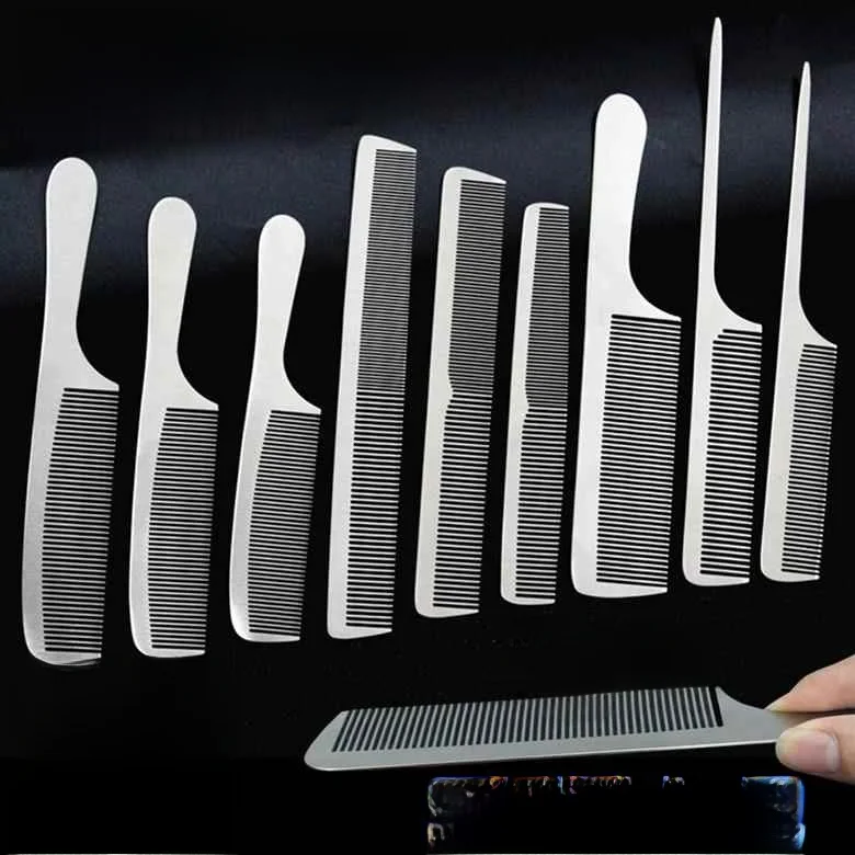 Thickened Stainless Steel Comb Professional Hairdressing Iron Comb Makeup Salon Hairdressing Tool Personal Care Comb
Thickened Stainless Steel Comb Professional Hairdressing Iron Comb Makeup Salon Hairdressing Tool Personal Care Comb
