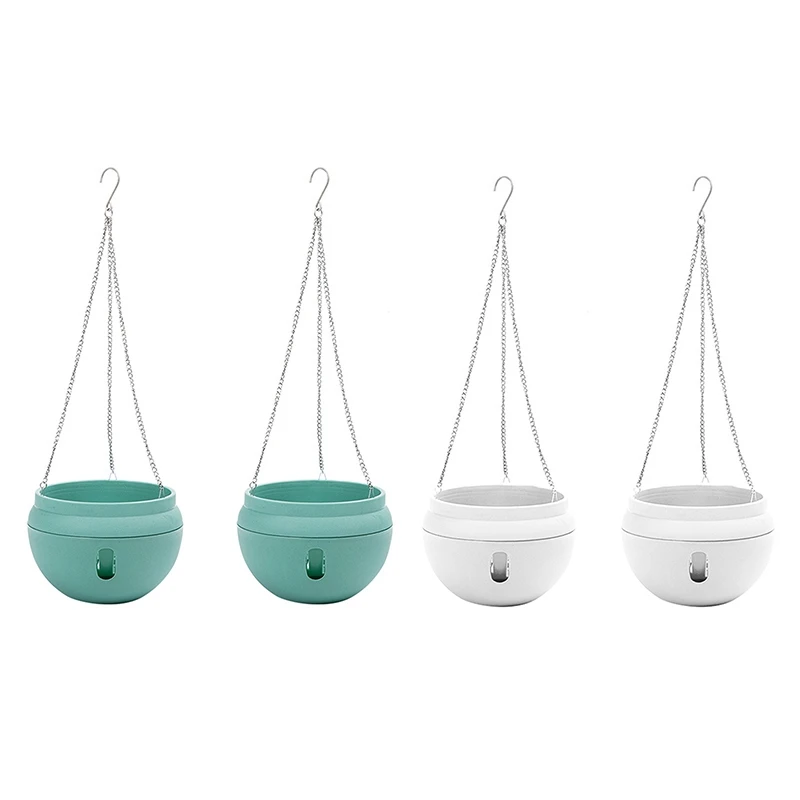 2Pcs Plastic Hanging Planter Self Watering Basket With Hooks, Hanging Flower Pot With Detachable Base
2Pcs Plastic Hanging Planter Self Watering Basket With Hooks, Hanging Flower Pot With Detachable Base
