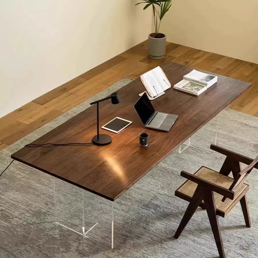 Nordic style modern dining table acrylic suspended desk tea table walnut solid wood home office computer des
Nordic style modern dining table acrylic suspended desk tea table walnut solid wood home office computer des