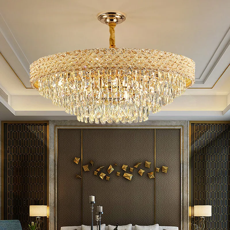 New crystal chandelier living room main lamp high sense Zhongshan home improvement lighting bedroom dining room chandelier light
New crystal chandelier living room main lamp high sense Zhongshan home improvement lighting bedroom dining room chandelier light