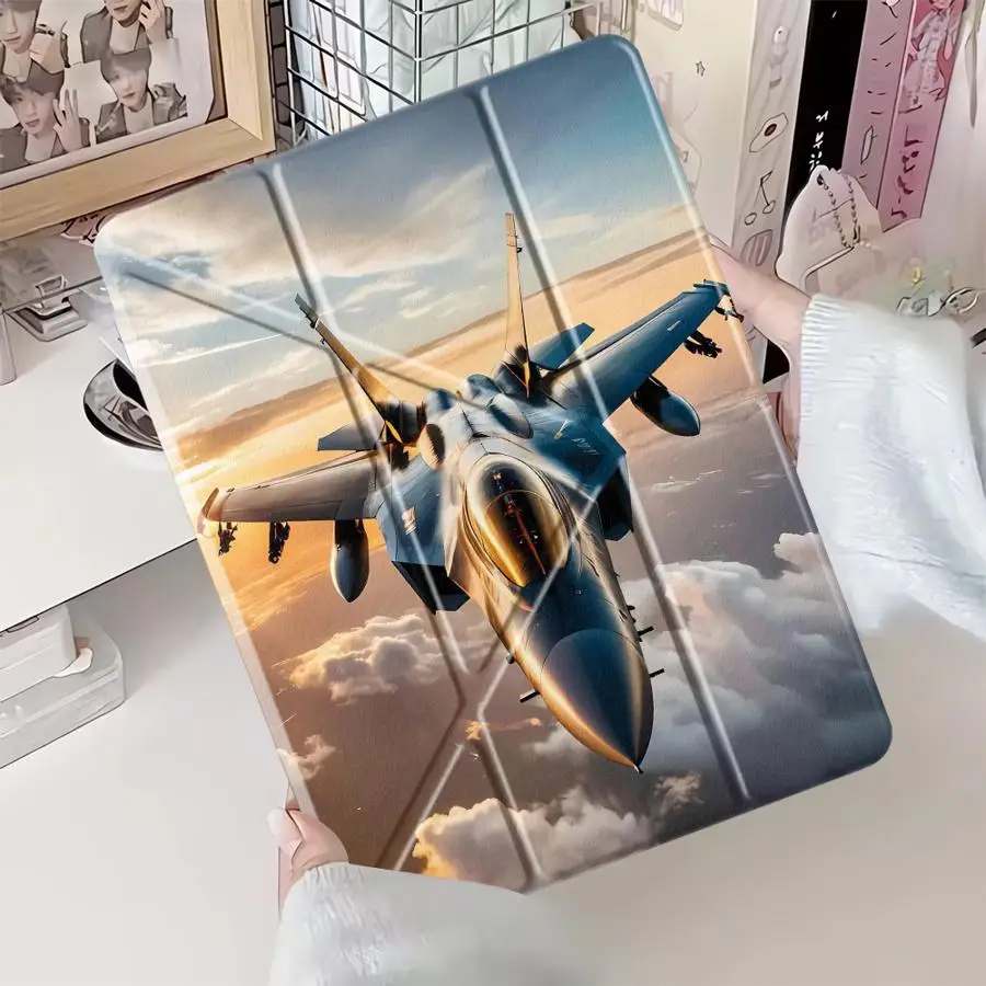 Fighter Aircraft Holder Cover Tablet Case For iPad Pro 11th 10th 9th 8th 7th 12.9inch Mini 6 7 Pro 2025 Air 4 5 M3 M2 1 2 M4
Fighter Aircraft Holder Cover Tablet Case For iPad Pro 11th 10th 9th 8th 7th 12.9inch Mini 6 7 Pro 2025 Air 4 5 M3 M2 1 2 M4