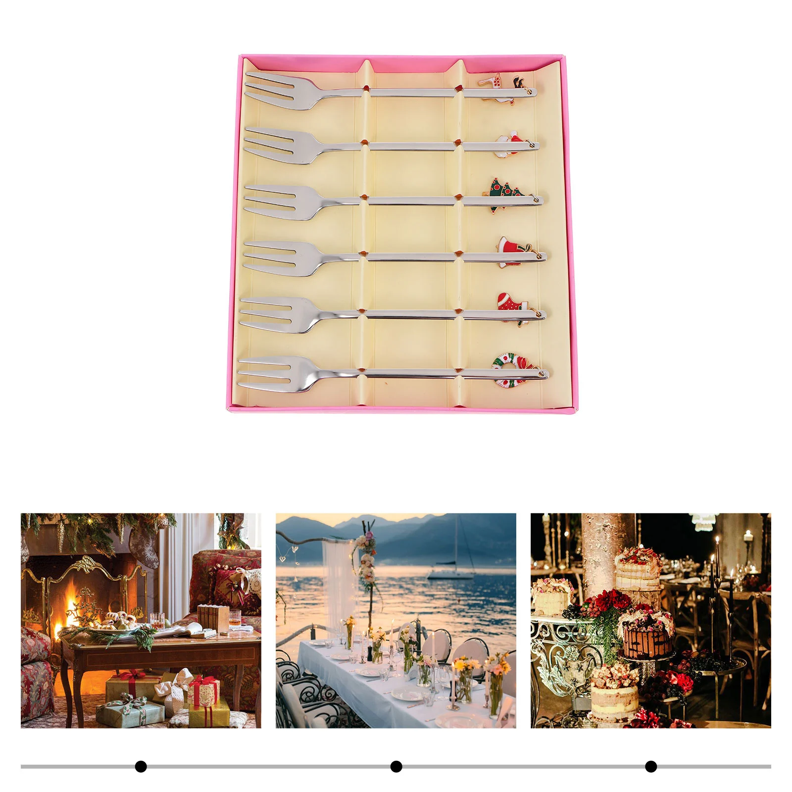 6 Pcs Christmas Forks Set Stainless Steel Dessert Coffee Spoons Gifts Festival Cake Utensils Modern Design Mirror Finish
6 Pcs Christmas Forks Set Stainless Steel Dessert Coffee Spoons Gifts Festival Cake Utensils Modern Design Mirror Finish