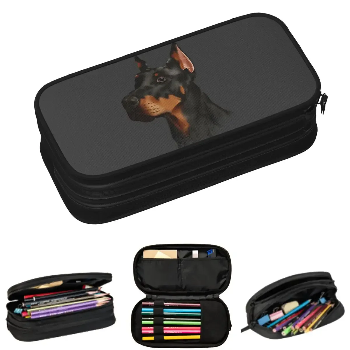 Doberman Dog Canine Portrait Pencil Cases for Students School Pen Box Pencil Bag Large Capacity Pencil Pouch Pen Holder
Doberman Dog Canine Portrait Pencil Cases for Students School Pen Box Pencil Bag Large Capacity Pencil Pouch Pen Holder