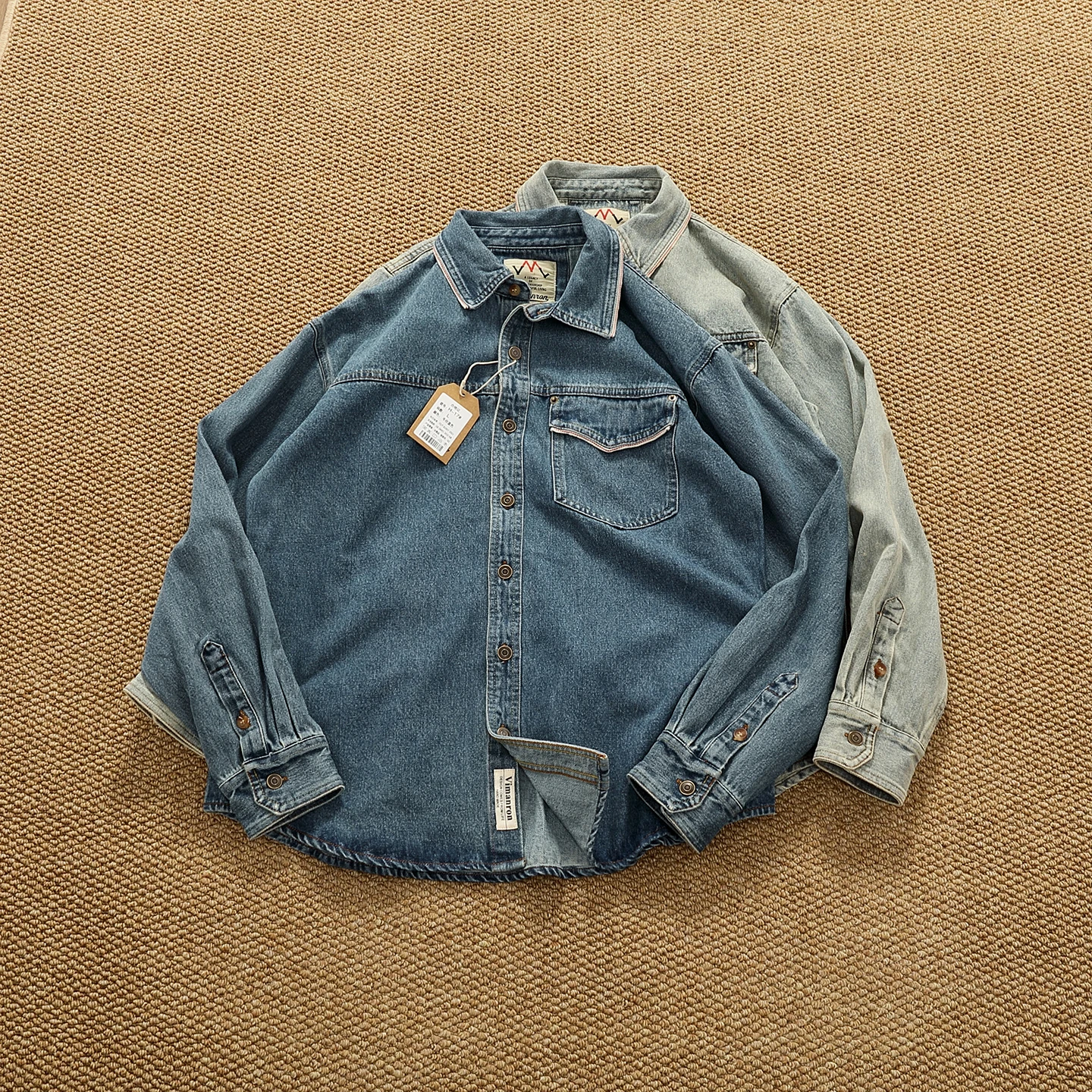 Autumn New American Retro Heavyweight Long Sleeve Lapel Denim Shirt Men's Fashion Pure Cotton Washed Multi-pocket Casual Blouses
Autumn New American Retro Heavyweight Long Sleeve Lapel Denim Shirt Men's Fashion Pure Cotton Washed Multi-pocket Casual Blouses