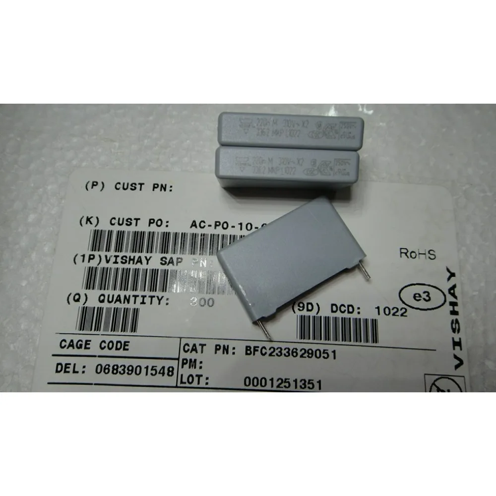 10PCS BC MKP336 0.22uf/310vAC 220nf u22 224 Brand New 22mm Film Capacitor
10PCS BC MKP336 0.22uf/310vAC 220nf u22 224 Brand New 22mm Film Capacitor