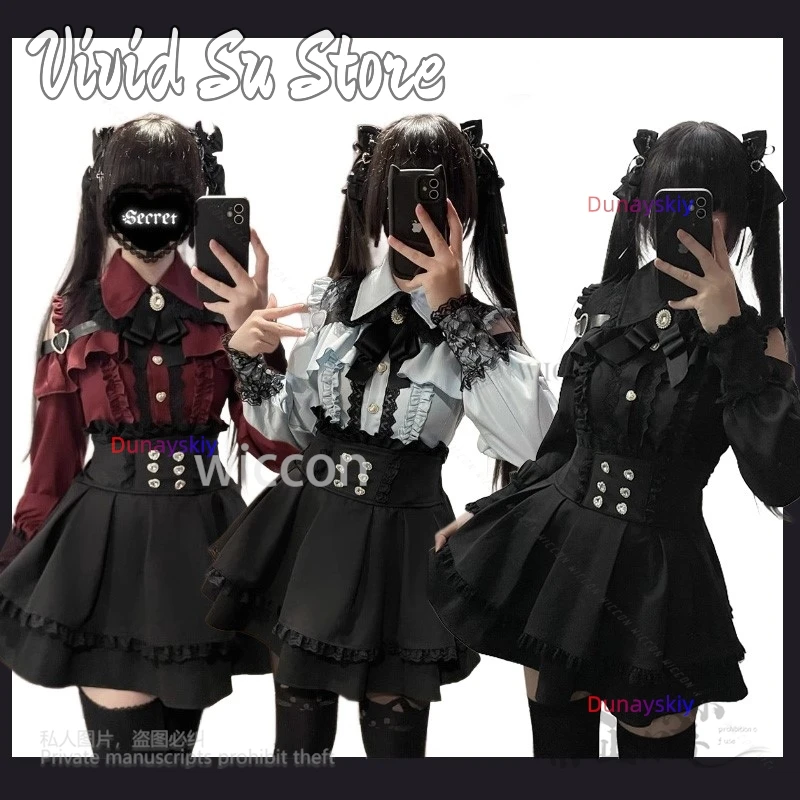 Y2K Gothic Decora 3-Piece Set: Mesh Off-Shoulder Blouse High-Waist Skirt Lolita Daily/Dark 코스프레 costume
Y2K Gothic Decora 3-Piece Set: Mesh Off-Shoulder Blouse High-Waist Skirt Lolita Daily/Dark 코스프레 costume