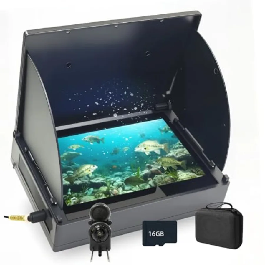 Underwater Fishing Camera for ice fishing, lake, boat use; PVC material; black color; 6 touch screen, DVR with 16GB card, 30M c
Underwater Fishing Camera for ice fishing, lake, boat use; PVC material; black color; 6 touch screen, DVR with 16GB card, 30M c