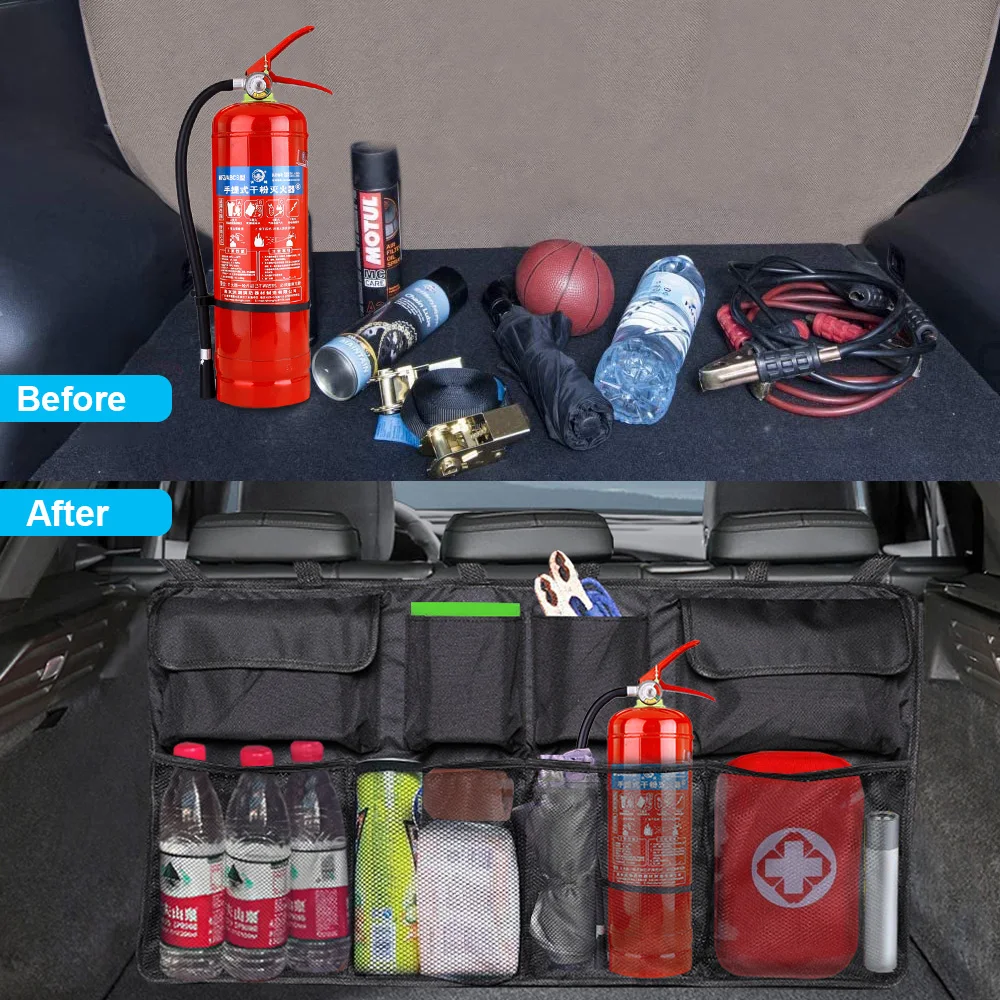 Universal Car Trunk Organizer Adjustable Backseat Storage Bag Net High Capacity Multi-use Oxford Automobile Seat Back Organizers
Universal Car Trunk Organizer Adjustable Backseat Storage Bag Net High Capacity Multi-use Oxford Automobile Seat Back Organizers