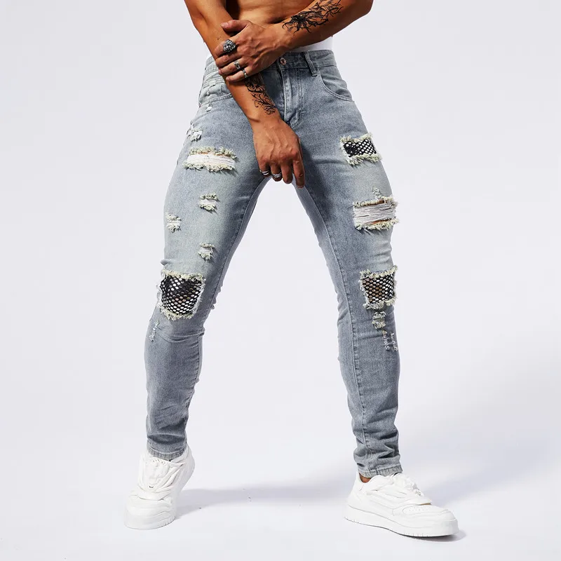 Men's Casual Ripped Jeans Personalized Patch Leggings
Men's Casual Ripped Jeans Personalized Patch Leggings