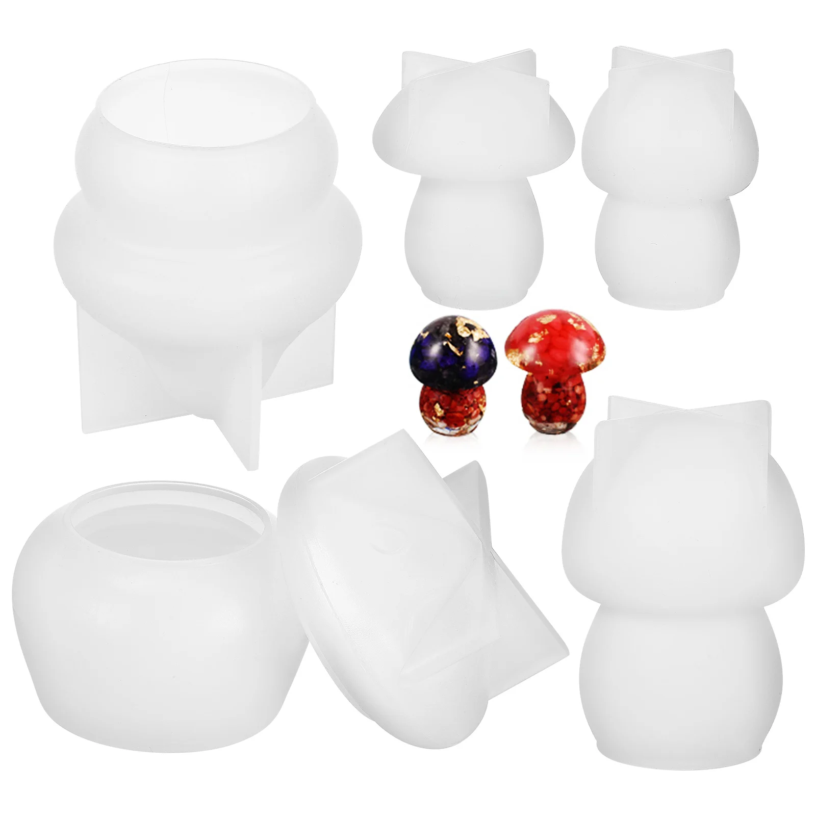 5 Pcs Mushroom Jar Mold Silicone DIY Crafts Medium Epoxy Small Container Storage Jewelry Candy Home Decoration Gifts
5 Pcs Mushroom Jar Mold Silicone DIY Crafts Medium Epoxy Small Container Storage Jewelry Candy Home Decoration Gifts