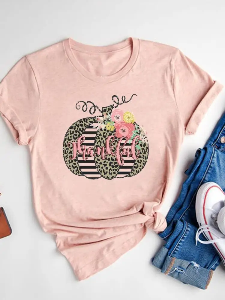 Leopard Pumpkin Style Thanksgiving Tee Top Clothes Halloween Fall Autumn Ladies T-shirt Women Graphic Print T Shirt Clothing
Leopard Pumpkin Style Thanksgiving Tee Top Clothes Halloween Fall Autumn Ladies T-shirt Women Graphic Print T Shirt Clothing