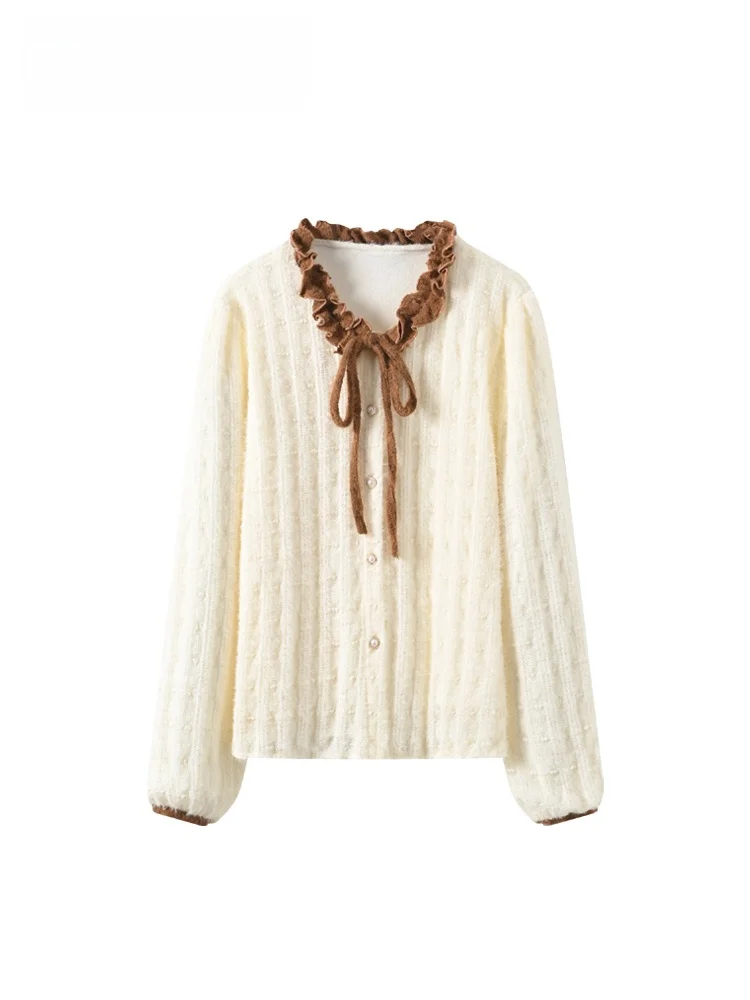 Женский топ больших размеров с трикотажным V-образным вырезом и цветочной отделкой, модный осенне-зимний модный топ Big Sister Design Sense Midi irt для больших размеров
Женский топ больших размеров с трикотажным V-образным вырезом и цветочной отделкой, модный осенне-зимний модный топ Big Sister Design Sense Midi irt для больших размеров