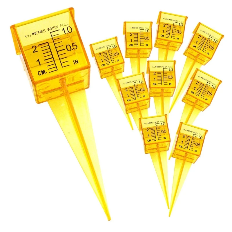 Ten Pack Rain Gauge 1.5" Rain Gauge/Sprinkler Gauge Wide Mouth Bright Yellow
Ten Pack Rain Gauge 1.5" Rain Gauge/Sprinkler Gauge Wide Mouth Bright Yellow