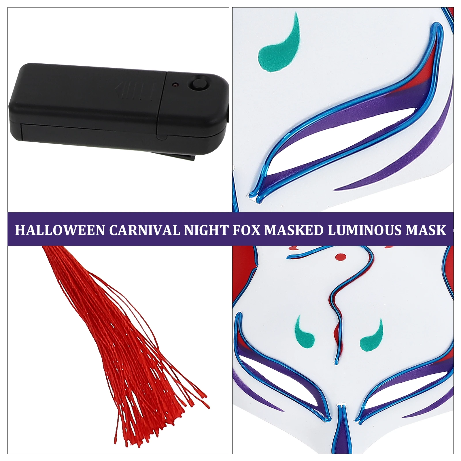 Fox Mask Costume Led Lighted Halloween Funny Luminous for Masquerade Prop Party Creative Carnival
Fox Mask Costume Led Lighted Halloween Funny Luminous for Masquerade Prop Party Creative Carnival