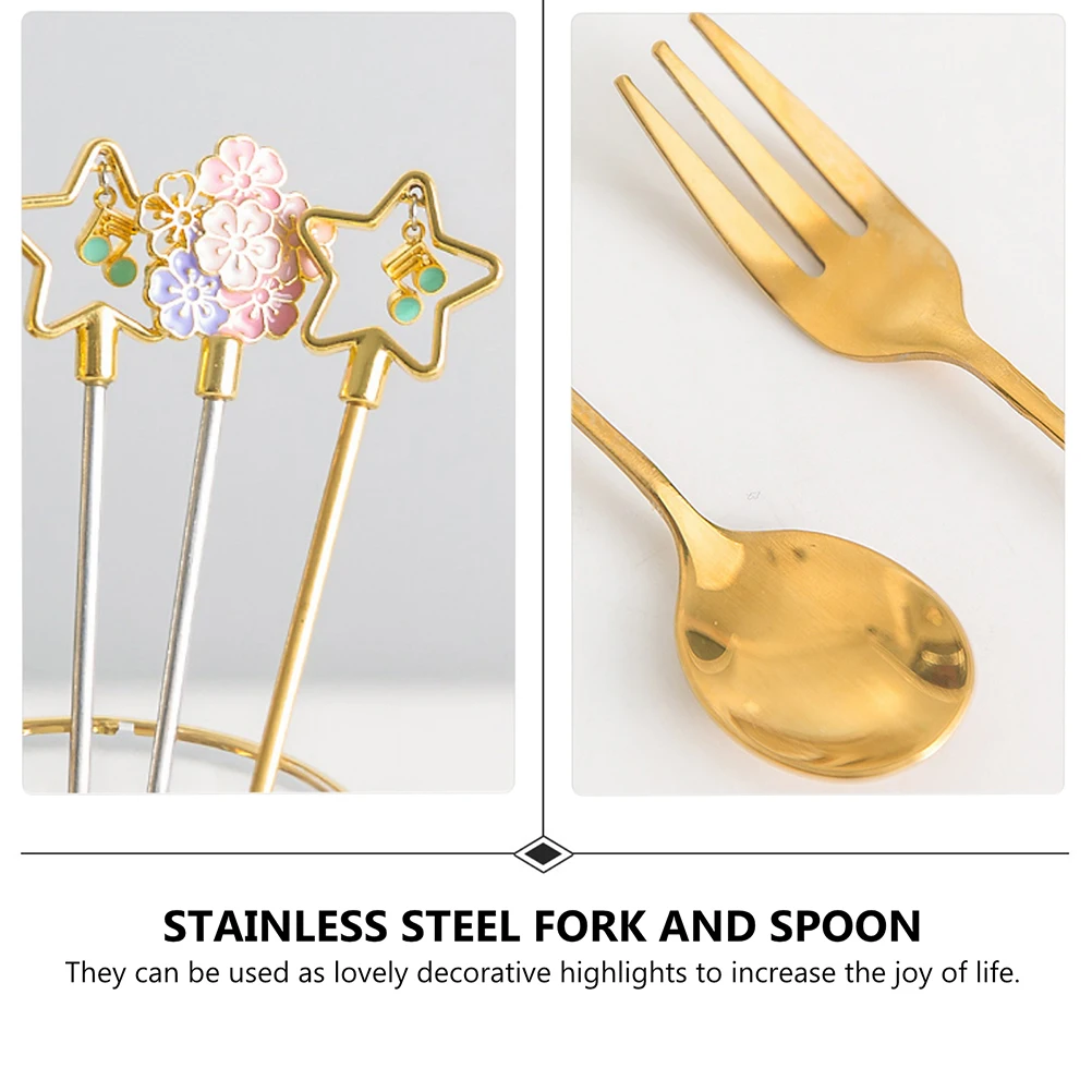 2Pcs Five pointed Star Fork Spoon Tableware Cutlery Dessert Scoops Japanese style Stainless Steel Wear resistant Anti rust
2Pcs Five pointed Star Fork Spoon Tableware Cutlery Dessert Scoops Japanese style Stainless Steel Wear resistant Anti rust