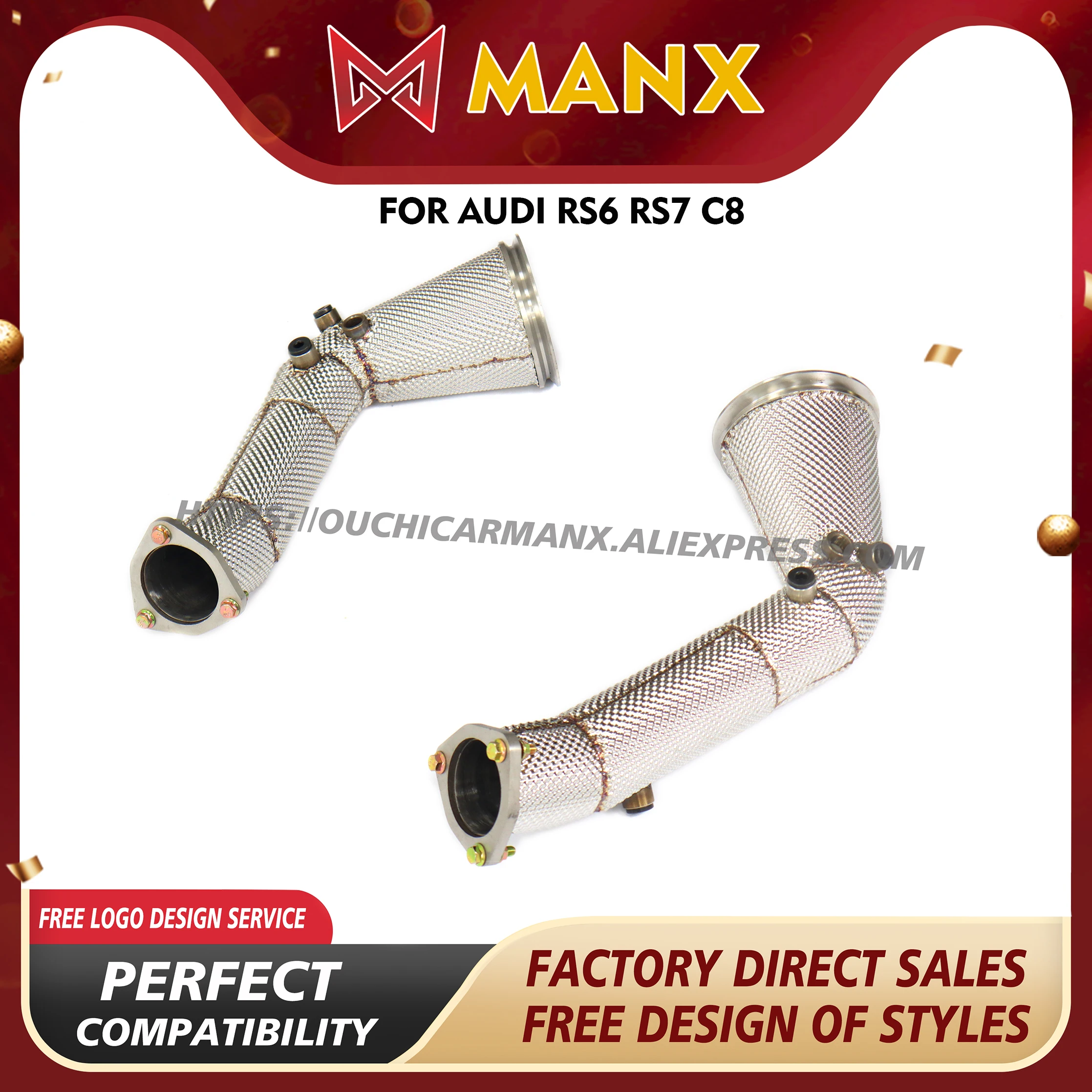 MANX for Audi RS6 RS7 C8 High quality Downpipe Heat shields Exhaust system Replacement installation
MANX for Audi RS6 RS7 C8 High quality Downpipe Heat shields Exhaust system Replacement installation 