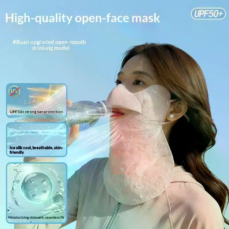 Three Dimensional Sunscreen Mask For Women Girls Ice Silk Opening Breathability Flower Pattern Summer Outdoor Sunscreen Mask
Three Dimensional Sunscreen Mask For Women Girls Ice Silk Opening Breathability Flower Pattern Summer Outdoor Sunscreen Mask