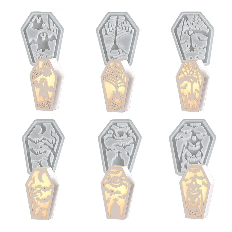 Halloween Resin Silicone Molds Resin Coffin Molds Storage Box Molds Halloween Decorative Casting Mold For Halloween
Halloween Resin Silicone Molds Resin Coffin Molds Storage Box Molds Halloween Decorative Casting Mold For Halloween