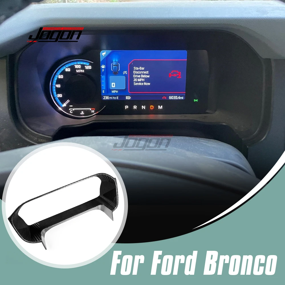 Carbon Fiber Car Interior Center Speedometer Instrument Panel Cover Trim Accessories For Ford Bronco Raptor Outer Banks 2021-24
Carbon Fiber Car Interior Center Speedometer Instrument Panel Cover Trim Accessories For Ford Bronco Raptor Outer Banks 2021-24