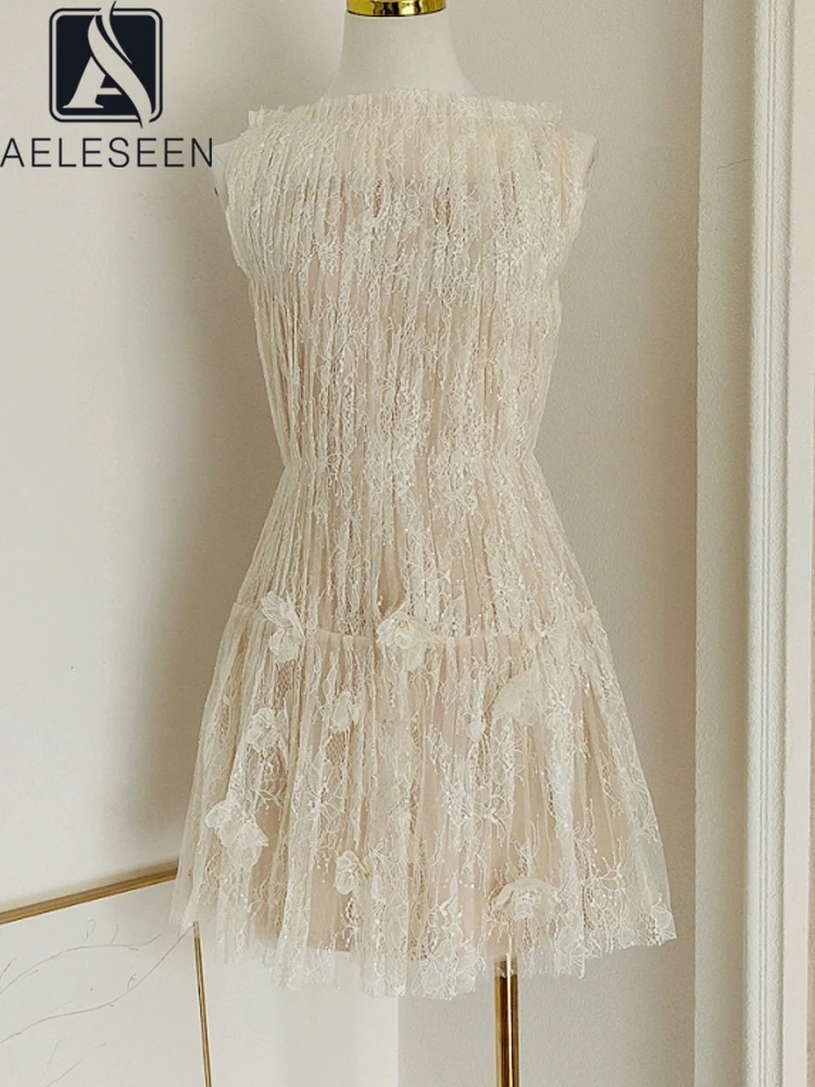 AELESEEN 2025 Spring Summer Mini Dress Women Design Fashion Sleeveless Sequined Ruffles Patchwork Wiht Lining Ladies Party
AELESEEN 2025 Spring Summer Mini Dress Women Design Fashion Sleeveless Sequined Ruffles Patchwork Wiht Lining Ladies Party