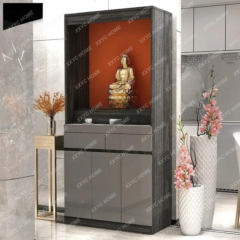 modern Buddhist shrine offering table household shrine rack Guanyin Guan Gong God of Wealth with door Buddhist cabinet
modern Buddhist shrine offering table household shrine rack Guanyin Guan Gong God of Wealth with door Buddhist cabinet