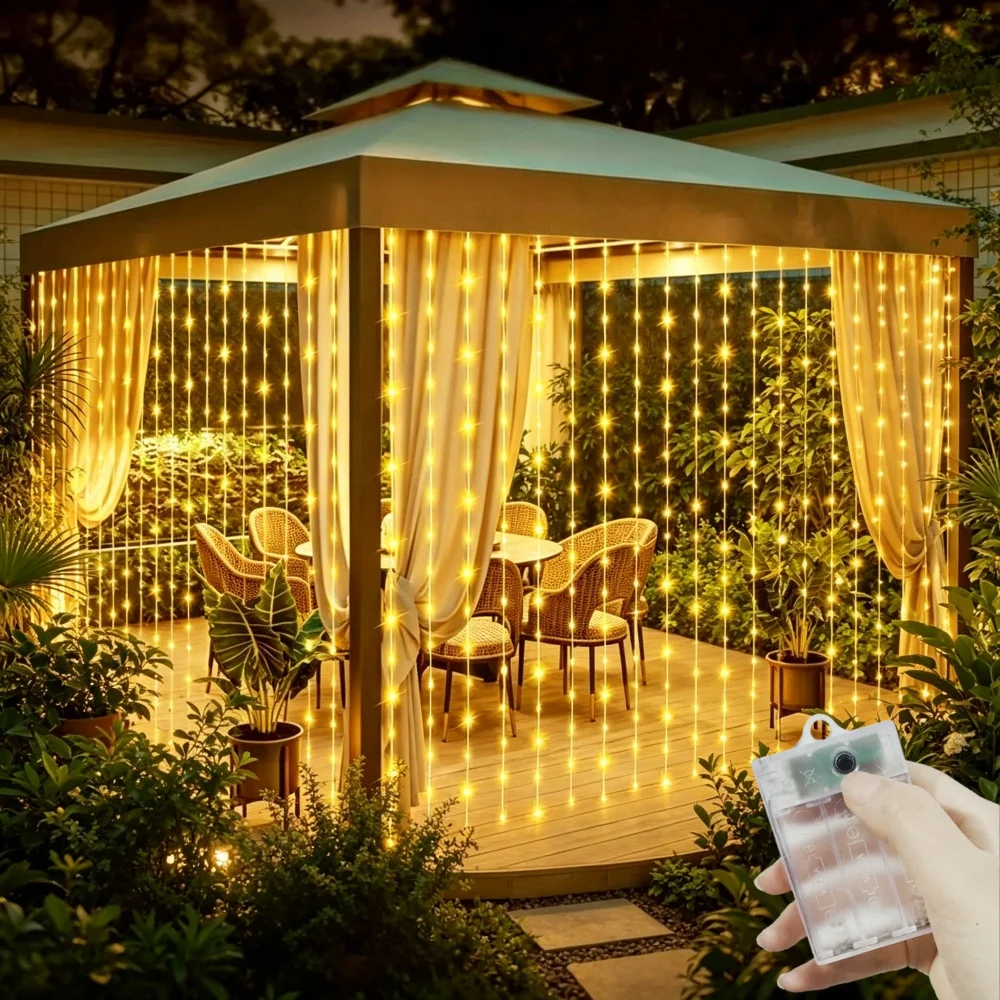 6x3/3x3/3x2/3x1m LED Curtain String Lights Bedroom Christmas Garland Fairy Light Wedding Party Home Decoration Battery Power
6x3/3x3/3x2/3x1m LED Curtain String Lights Bedroom Christmas Garland Fairy Light Wedding Party Home Decoration Battery Power