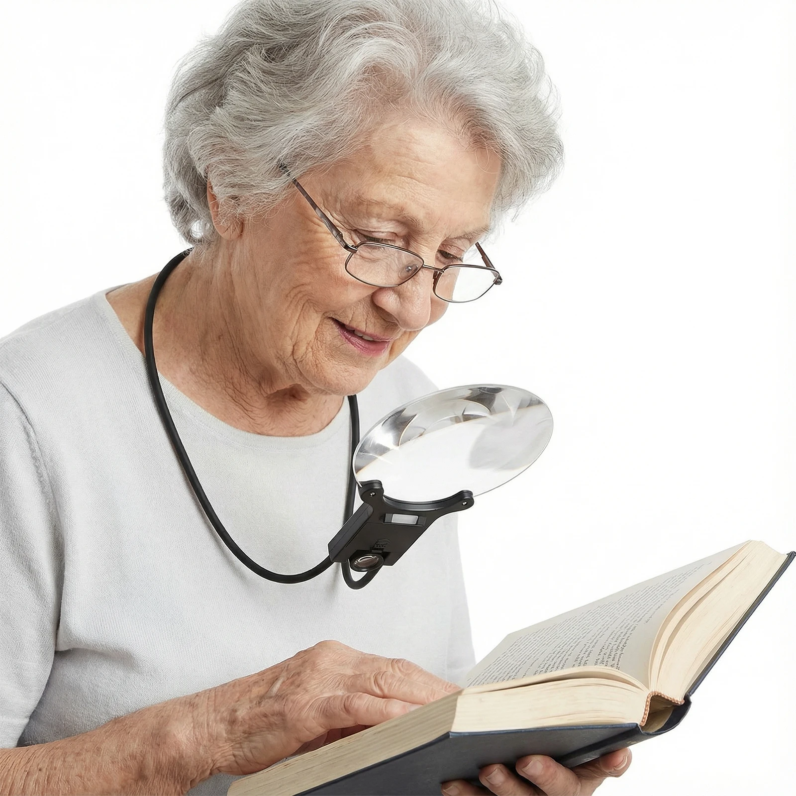 Лупа-накладка на шею 138 мм 16X с LED-подсветкой для чтения, шитья, вязания, вышивки крестиком и рукоделия
Лупа-накладка на шею 138 мм 16X с LED-подсветкой для чтения, шитья, вязания, вышивки крестиком и рукоделия