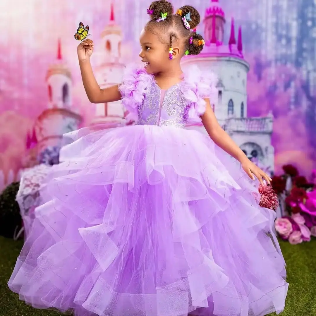 Customized Lilac Flower Girl Dress Tulle Puffy Tiered Appliques Sleeveless For Wedding Prom Birthday Party Holy Communion Gowns
Customized Lilac Flower Girl Dress Tulle Puffy Tiered Appliques Sleeveless For Wedding Prom Birthday Party Holy Communion Gowns