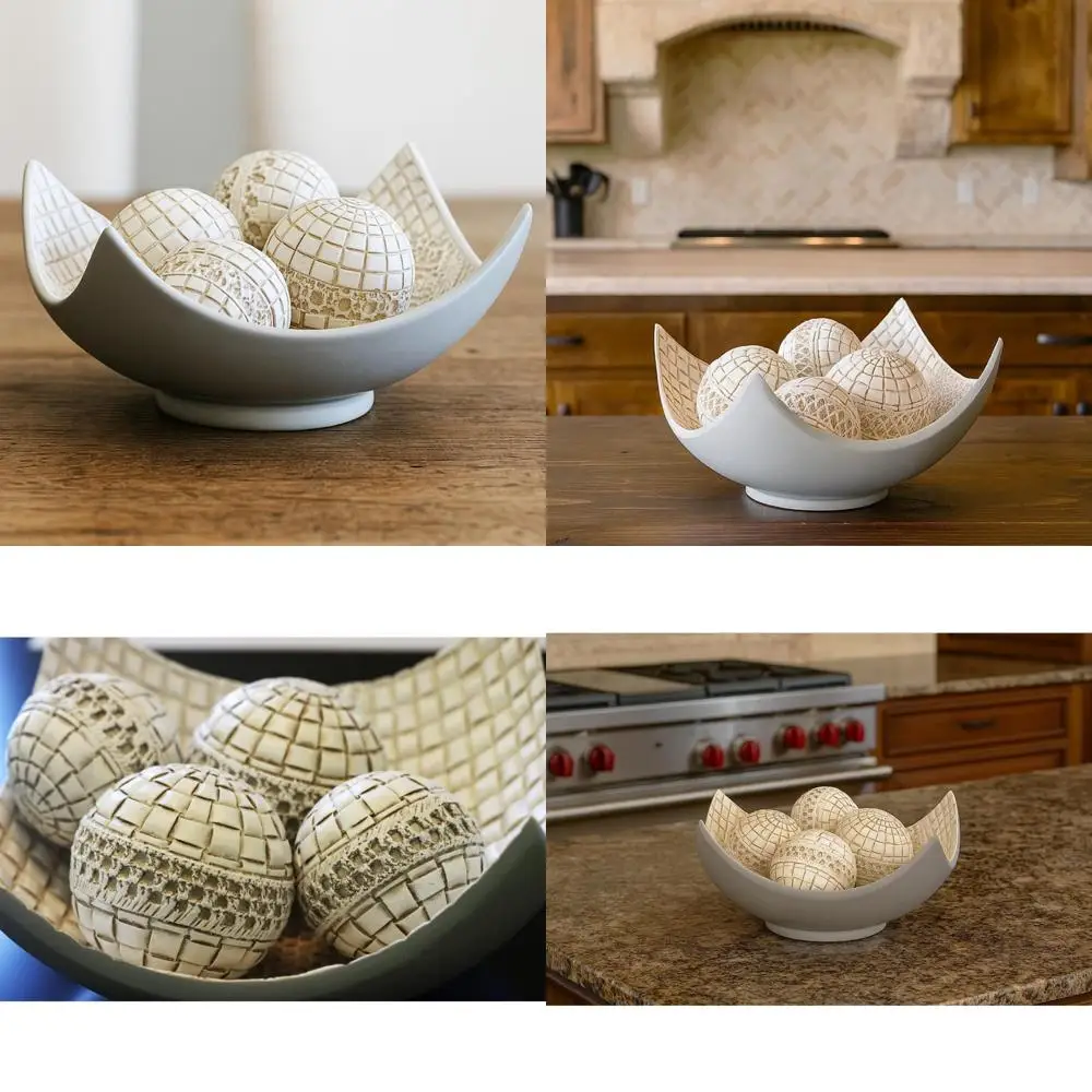 Large Decorative Scoop Bowls Set of 5 for Dining Room Table Centerpieces, Coffee Table Decor, Kitchen, Orbs/Balls I
Large Decorative Scoop Bowls Set of 5 for Dining Room Table Centerpieces, Coffee Table Decor, Kitchen, Orbs/Balls I