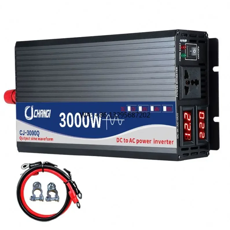 Changi DC AC Converter 12V 220V 3000W 3KW Single Output Pure Sine Wave Inverter for Solar Home & Car Use
Changi DC AC Converter 12V 220V 3000W 3KW Single Output Pure Sine Wave Inverter for Solar Home & Car Use