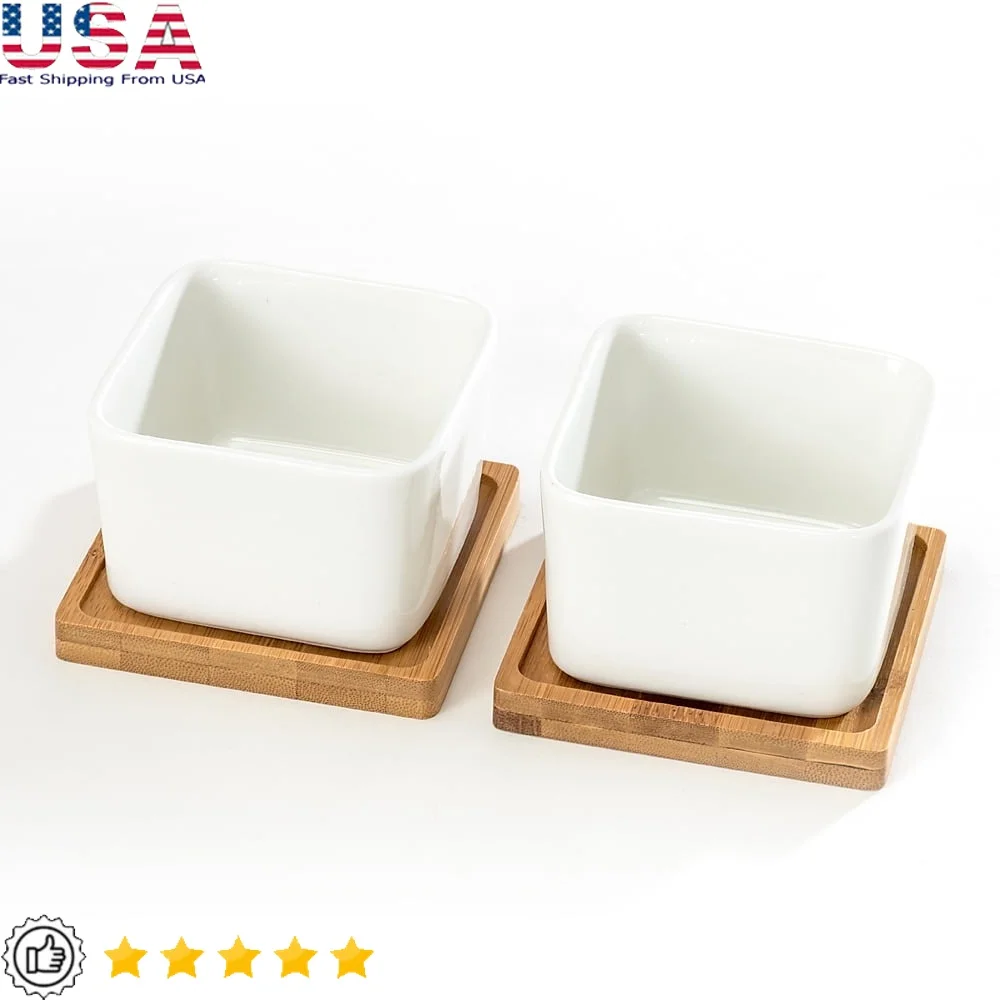 Set of 2 Square Ceramic Succulent Pots with Bamboo Trays Drainage Holes Ideal Home Office Garden Decor Plants Not Included
Set of 2 Square Ceramic Succulent Pots with Bamboo Trays Drainage Holes Ideal Home Office Garden Decor Plants Not Included