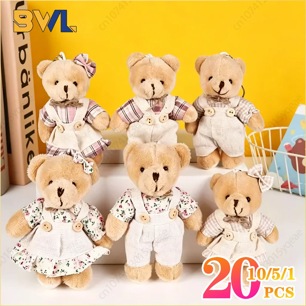 1-20PCS Cute Little Bear Plush Wear Clothes Couple Keychain Cartoon Bear Charm Keychain Key Ring Decor Supplies Children's Gifts
1-20PCS Cute Little Bear Plush Wear Clothes Couple Keychain Cartoon Bear Charm Keychain Key Ring Decor Supplies Children's Gifts