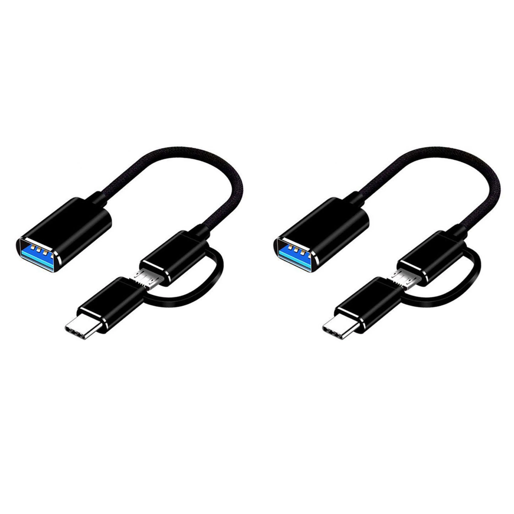 HOT 2X 2 in 1 USB 3.0 OTG Adapter Cable Type-C Micro-USB to USB 3.0 Interface Converter Black
HOT 2X 2 in 1 USB 3.0 OTG Adapter Cable Type-C Micro-USB to USB 3.0 Interface Converter Black