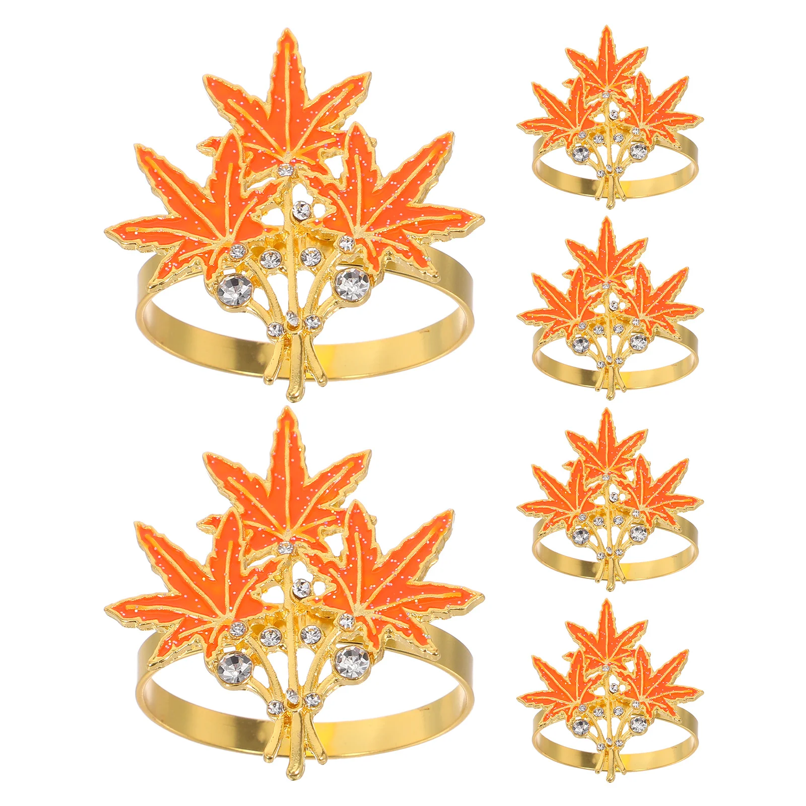 6Pcs Maple Leaf Napkin Rings Metal Rhinestone Decorative Buckles Thanksgiving Dinner Table Decor Holiday Party
6Pcs Maple Leaf Napkin Rings Metal Rhinestone Decorative Buckles Thanksgiving Dinner Table Decor Holiday Party
