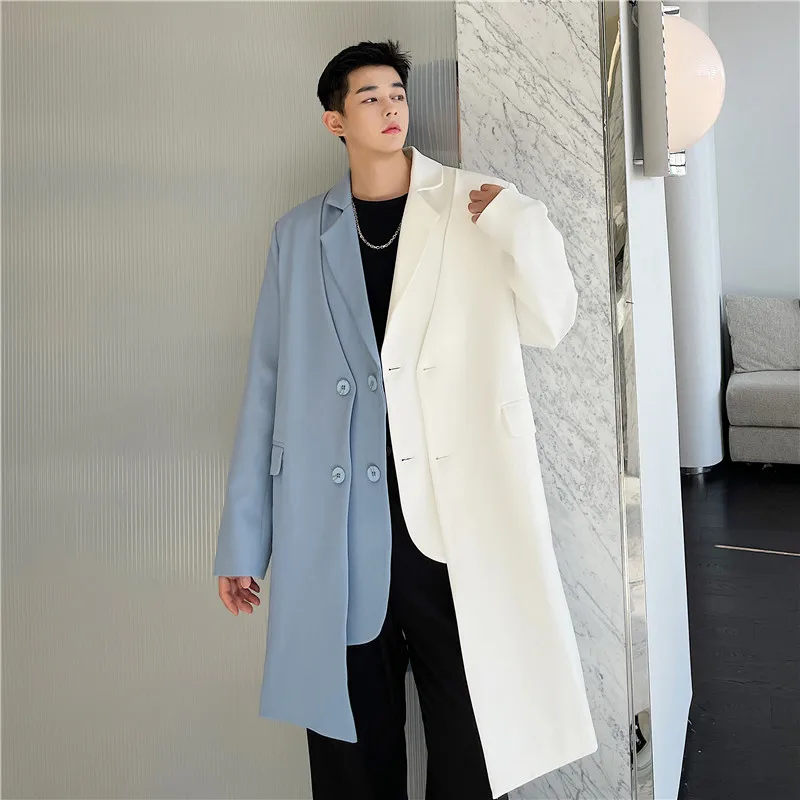 Asymmetrical Double Layered Long Men's Coat Spring Faion High Collar Windbreaker Multi-Way Wear Polyester Fabric Straight Cut
Asymmetrical Double Layered Long Men's Coat Spring Faion High Collar Windbreaker Multi-Way Wear Polyester Fabric Straight Cut