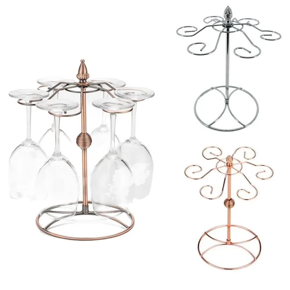6 Hooks Goblet Holder Quick Drainage Hanging Wine Glass Cup Rack Rust-proof Upside Down Drinking Glasses Display Stand Tabletop
6 Hooks Goblet Holder Quick Drainage Hanging Wine Glass Cup Rack Rust-proof Upside Down Drinking Glasses Display Stand Tabletop