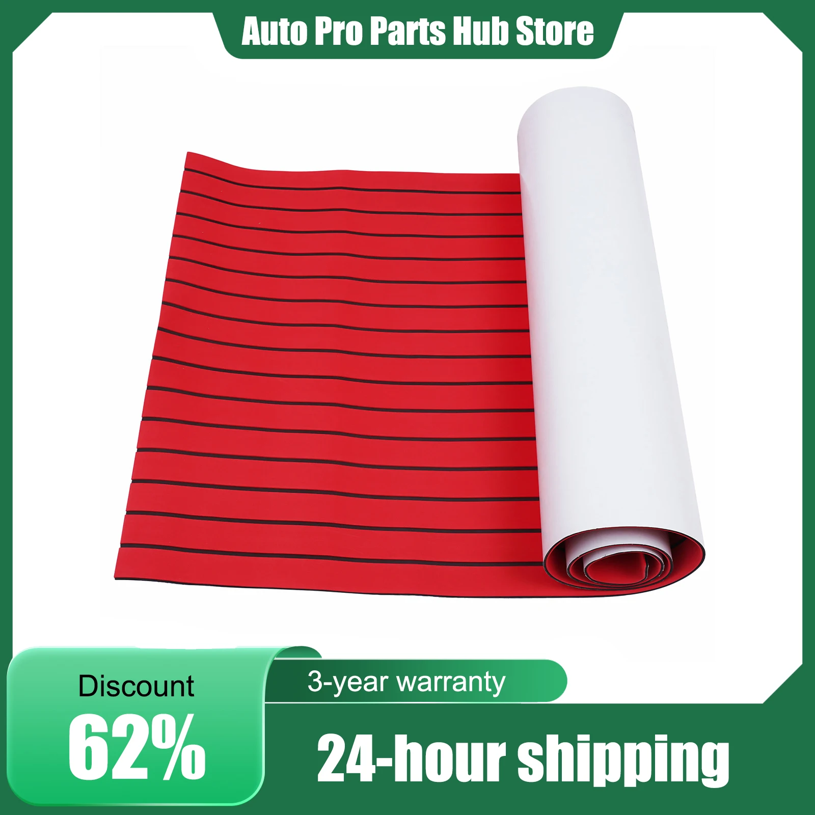 Water-proof EVA Foam Yacht Mat, Non-slip Pad, 240x90cm RV Mat Self-Adhesive Pad for Marine Boat Decking, RV Accsesories Red
Water-proof EVA Foam Yacht Mat, Non-slip Pad, 240x90cm RV Mat Self-Adhesive Pad for Marine Boat Decking, RV Accsesories Red