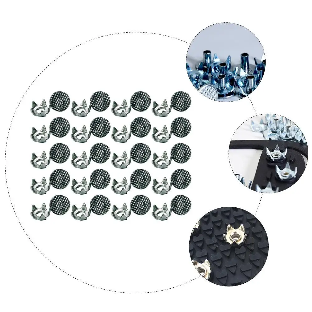 20 Pcs Anti slip Shoe Accessory Silver Steel Climbing Crampons Spikes Non slip Shoes Cleats Ice Grippers For Hiking Jogging Snow
20 Pcs Anti slip Shoe Accessory Silver Steel Climbing Crampons Spikes Non slip Shoes Cleats Ice Grippers For Hiking Jogging Snow