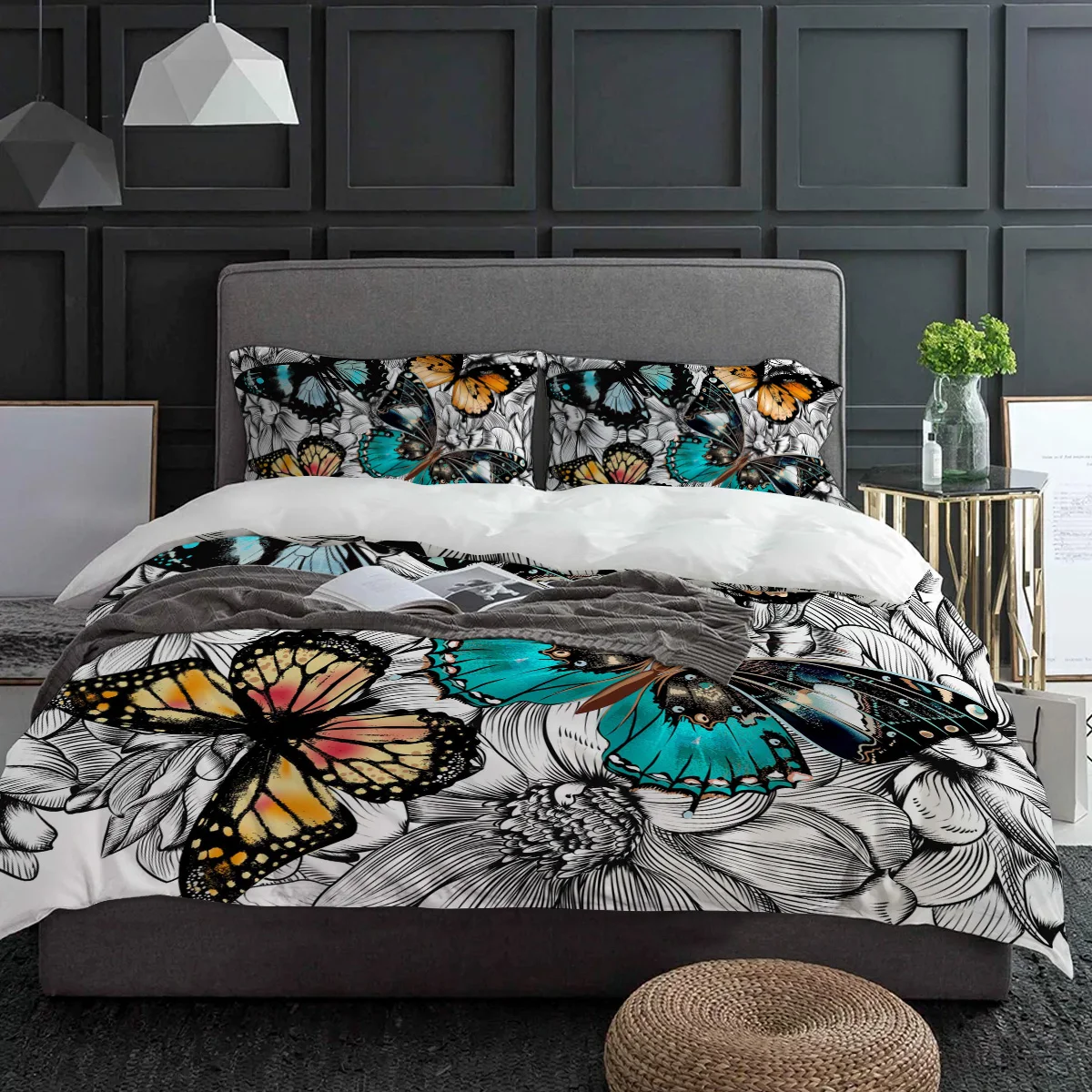 Flower Colorful Butterfly Duvet Cover With Pillow Case Custom Comforter 3pcs Bedding Set Quilt Cover Double Bed Home Textile
Flower Colorful Butterfly Duvet Cover With Pillow Case Custom Comforter 3pcs Bedding Set Quilt Cover Double Bed Home Textile