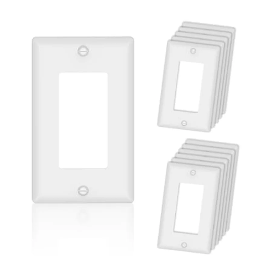 1-Gang Decorative Wall Plate, Unbreakable Polycarbonate Thermoplastic Faceplate Cover for Light Switch, Dimmer, GFCI, USB Recep
1-Gang Decorative Wall Plate, Unbreakable Polycarbonate Thermoplastic Faceplate Cover for Light Switch, Dimmer, GFCI, USB Recep
