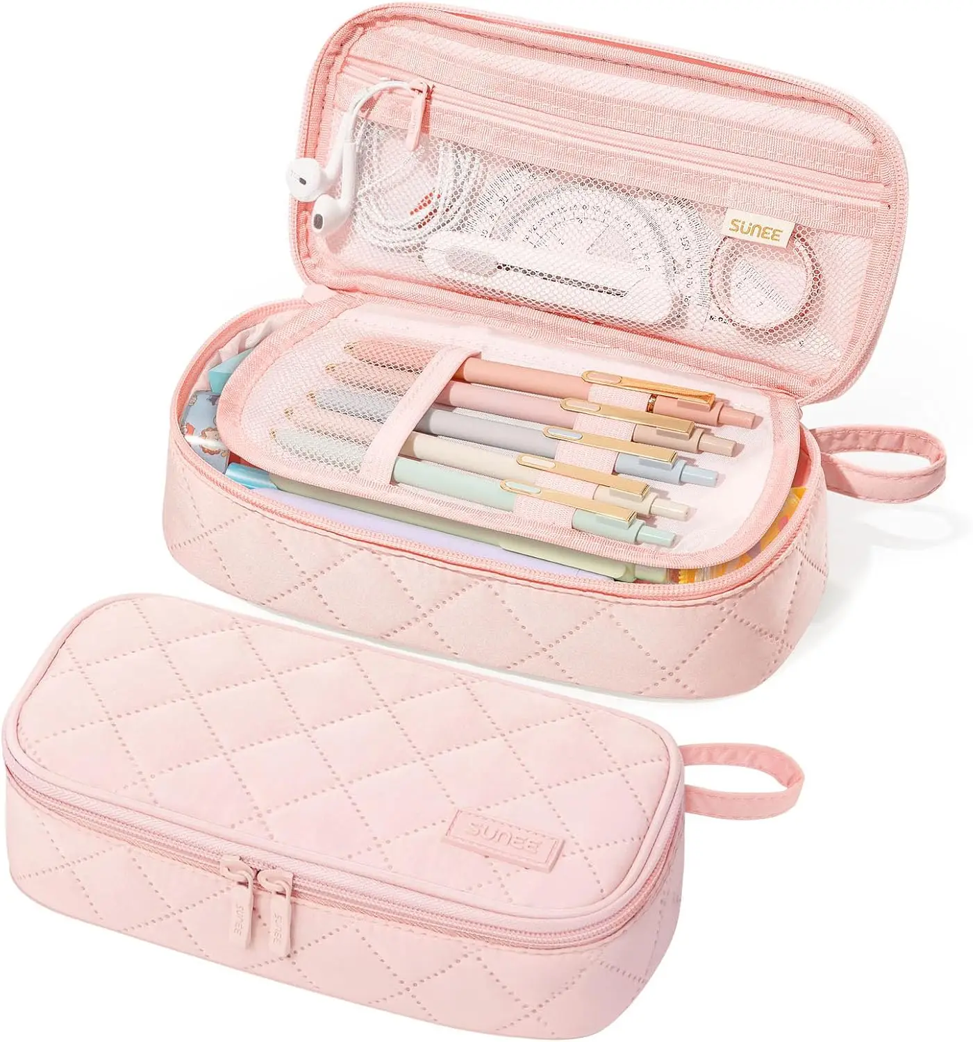 Large Capacity Pencil Case, Soft Quilted Pencil Pouch with Handle for School Office, Aesthetic Zipper Pen Organizer for Teens
Large Capacity Pencil Case, Soft Quilted Pencil Pouch with Handle for School Office, Aesthetic Zipper Pen Organizer for Teens