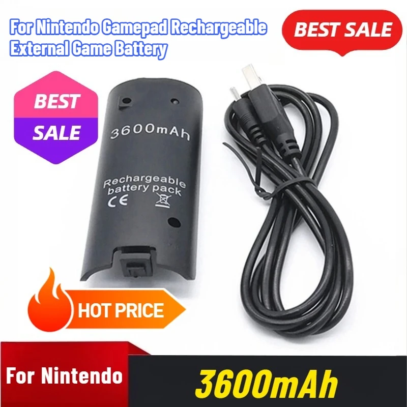 3600mAh for Nintendo Gamepad Rechargeable External Game Battery 
3600mAh for Nintendo Gamepad Rechargeable External Game Battery
