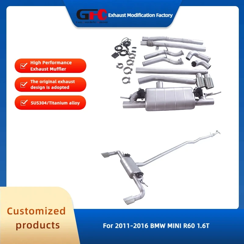 GFC SUS304 Catback Muffler for BMW MINI R60 1.6T 2011-2016 High-Performance Electronic Valve Exhaust System Car Accessories
GFC SUS304 Catback Muffler for BMW MINI R60 1.6T 2011-2016 High-Performance Electronic Valve Exhaust System Car Accessories