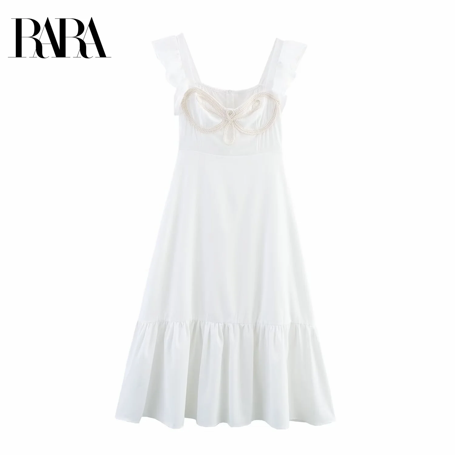 RARA 2025 Women's Square Neck Dress with Ruffled Straps Bow Detail and Tiered Hem for Versatile Wear
RARA 2025 Women's Square Neck Dress with Ruffled Straps Bow Detail and Tiered Hem for Versatile Wear