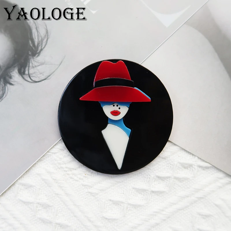 YAOLOGE Original New Product Red Hat Women's Brooch Splicing Portrait Design Elegant Ladies' Badge Clothing Bag Pin Accessories
YAOLOGE Original New Product Red Hat Women's Brooch Splicing Portrait Design Elegant Ladies' Badge Clothing Bag Pin Accessories
