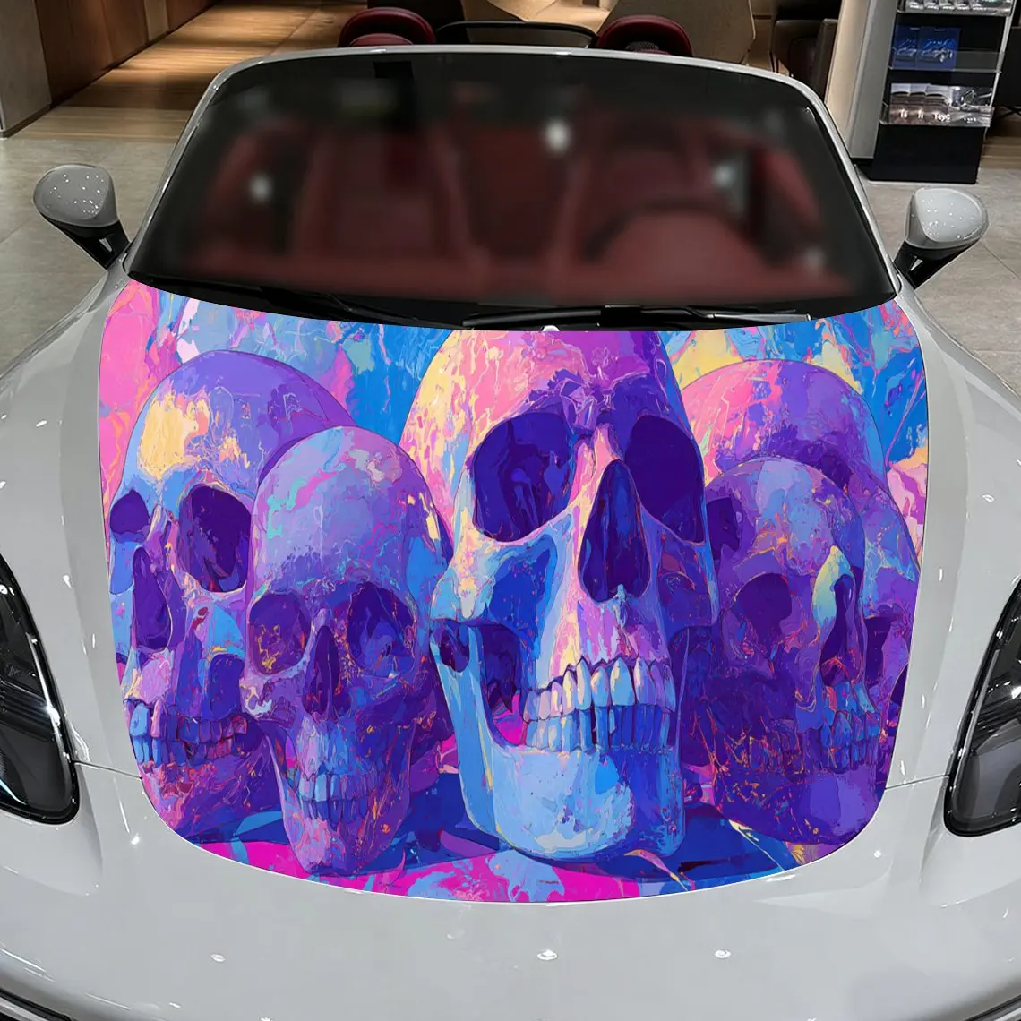 Vibrant Neon Drip Skull Car Cover Sticker, Auto Hood Decal, Car Exterior Scratch Resistant Decal, Trendy Gift for Car Lovers, Ey
Vibrant Neon Drip Skull Car Cover Sticker, Auto Hood Decal, Car Exterior Scratch Resistant Decal, Trendy Gift for Car Lovers, Ey