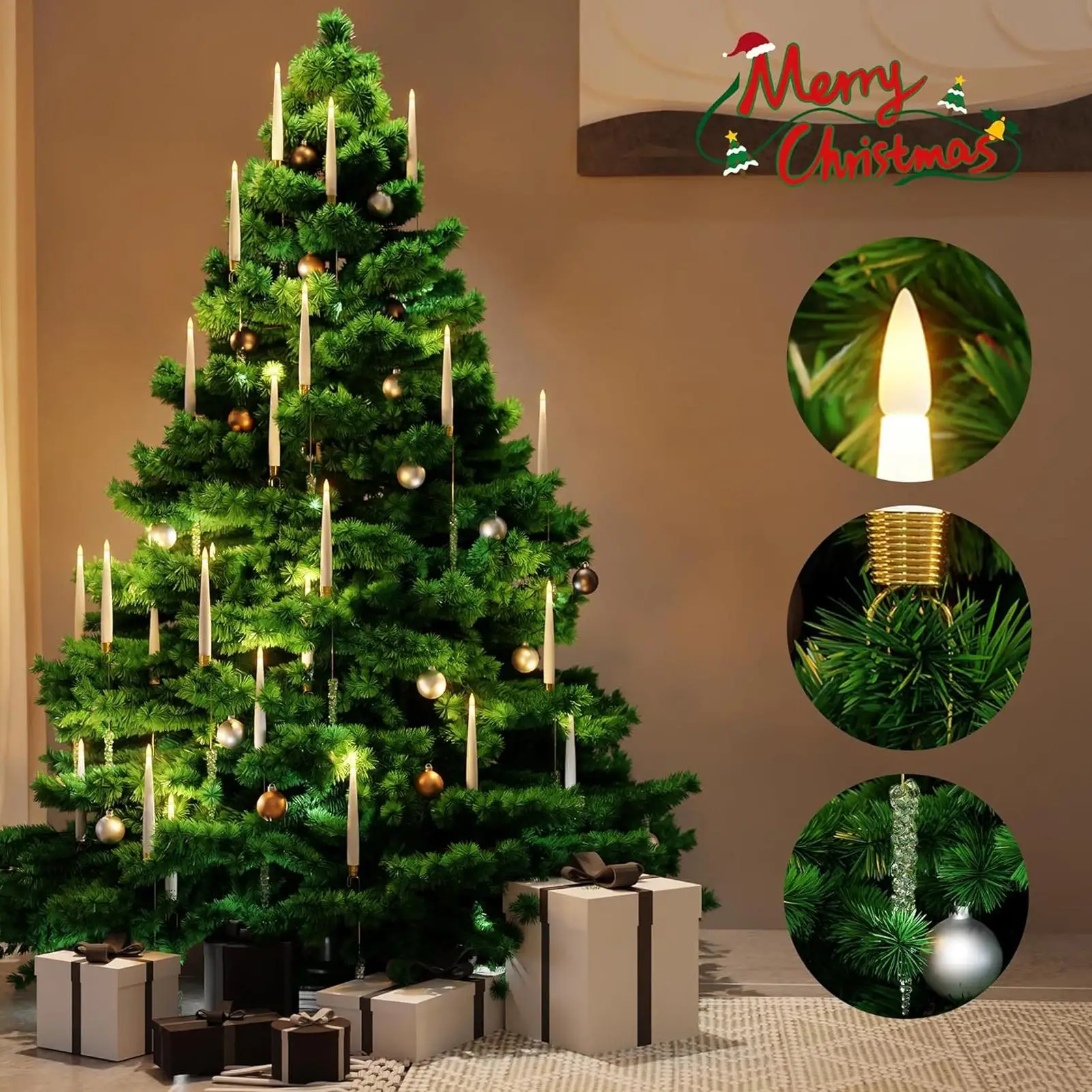 Christmas Tree Candles Battery Operated Flickering Flameless Candles With Remote 6 Piece Flameless LED With Pearl Ball Hook
Christmas Tree Candles Battery Operated Flickering Flameless Candles With Remote 6 Piece Flameless LED With Pearl Ball Hook